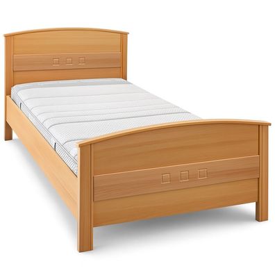 Seniorenbett Buche dekor Komfortbett 100x200 höhenverstellbar #2024