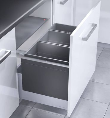 Hailo Abfallsystem Einbau Schublade 80cm Einbaumülleimer Frontauszug 3 Mülleimer