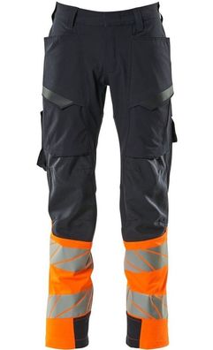 Mascot Hose mit Schenkeltaschen Accelerate Safe 19379-510 Schwarzblau/Hi-vis