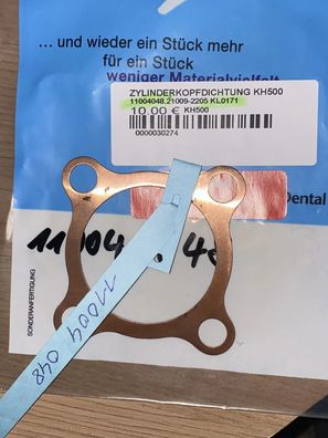 NOS Kawasaki 1969-75 H1 Mach III 1976 KH500 Zylinderkopfdichtung 11004-048