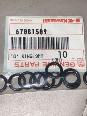 10 Stück Kawasaki 670B1509 O Ring,9mm NOS NEU genuine Original Teil