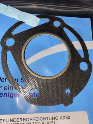Kawasaki NOS Zylinderkopfdichtung KX80 E1-E3 1983-85
