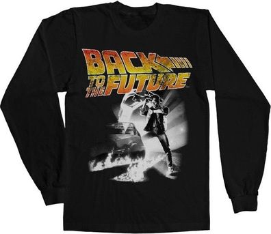 Back To The Future Poster Longsleeve Tee Black-2XL