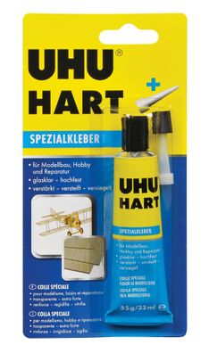 UHU Spezialkleber Klebstoff Hart Tube 35g Blister