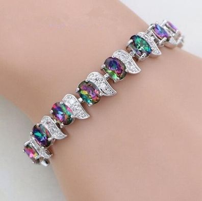 Multicolore Cubic Zirkonia Damen Armband im edlen Design (CM010326)