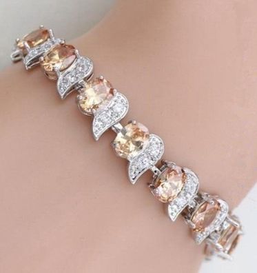 Cubic Zirkonia Damen Armband im edlen Champgner Design (CM010326)