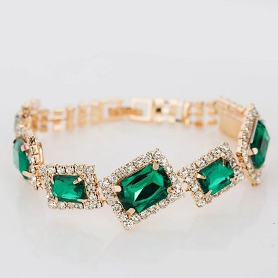 Schönes Armaband im Smaragde Stil für Damen (CM010326)