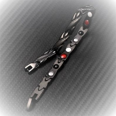 Magnet Armband, Damen Armband, einfarbig schwarz (CM010326)