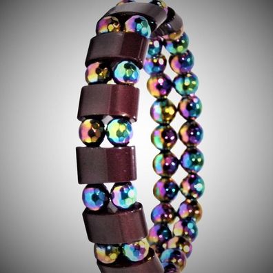 Regenbogen Hämatite Armband, Carneol Armband, Strech Armband (CM010326)