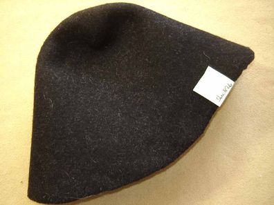 Hutstumpen Filz Stumpen Wolle schwarz mit glitzernd 140 gr Ü47 Rd 78 cm Stu 826