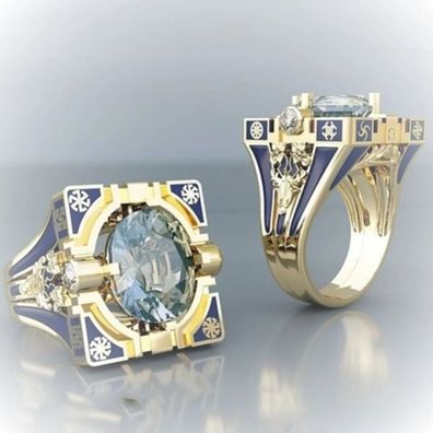 Aussergewöhnlicher Ring im edlen Hirsch Design Größe 62 (ER010326)
