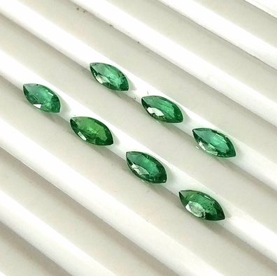 7 Stück natürliche Brasilien Smaragde Navette Schliff ca. 0,50 Carat (SM22102141)