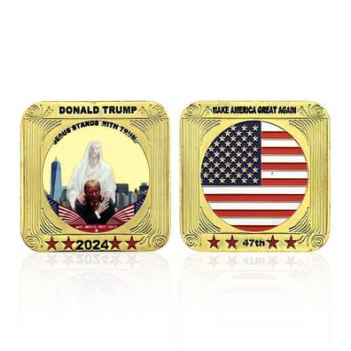 Donald Trump 2024/Medaille Trump/ 47 Präsident der USA/vergoldet (TM010626)