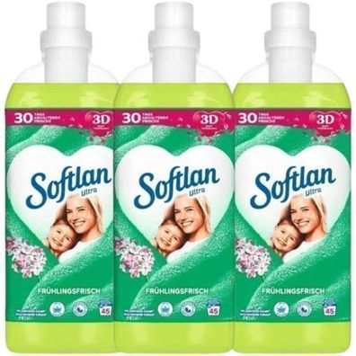 Softlan Frühlingserfrischung Weichspüler 3x45 Wäschen