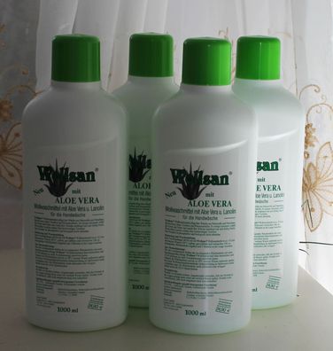 4x1L Wollsan Wollwaschmittel mit Aloe Vera & Lanolin für Handwäsche