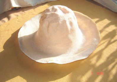 Hutstumpen Capeline feines Stroh Sisal naturweiß Durchmesser 36 cm Stu802
