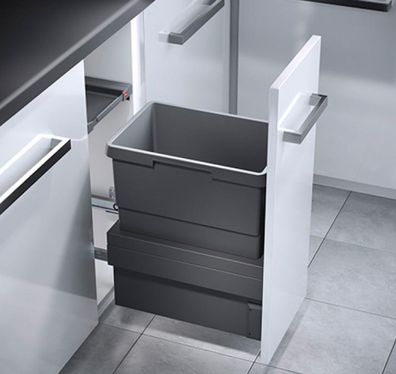 Hailo Einbaumülleimer Küche Schrankbreite 30cm Frontauszug selbstschließend