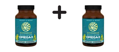 2 x Sunwarrior Omega 3 Vegan DHA + EPA (60 Softgels)