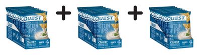 3 x Quest Nutrition Protein Tortilla Chips (8x32g) Ranch