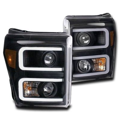 Für Ford F250 F350 F450 Scheinwerfer Neon Tube LED schwarz 11 - 16 2016 2011 15 12