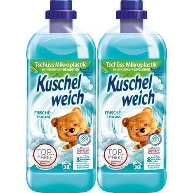 Kuschelweich Frischetraum Weichspüler 2x1l - Sanfte Frische