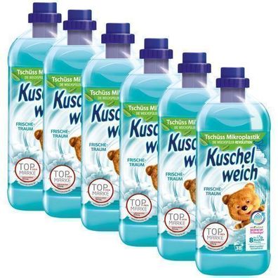 Kuschelweich Frischetraum Weichspüler 6x1L - Premium Textilpflege