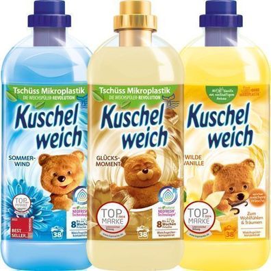Kuschelweich Weichspüler Set 3x1L - Sanfte Frische für Ihre Wäsche aus Deutschland