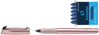Schneider Set Tintenroller Ceod Shiny powder pink/Tintenpatronen blau
