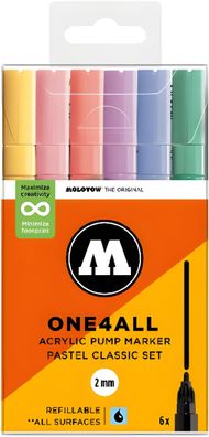 Molotow Acrylmarker One4All 127HS Pastel Classic Set