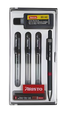 Aristo Tuschefüller mg1 pro College 3er-Set 6-teilig, Stärken 0.4/ 0.6/ 0.8 mm