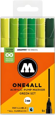 Molotow Acrylmarker One4All 127HS Green Set