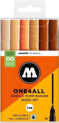 Molotow Acrylmarker One4All 127HS Wood Set