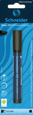 Schneider Permanent-Marker Maxx 250 schwarz, Blisterkarte mit 1 Stück