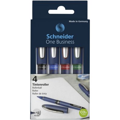 Schneider Tintenroller One Business 4er Etui 0,6 mm, farbig sortiert
