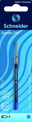 Schneider Kugelschreiber Mine 735 F blau, Blisterkarte mit 1 Stück