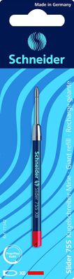 Schneider Kugelschreiber Mine Slider 755 XB rot, Blisterkarte mit 1 Stück