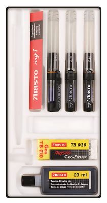 Aristo Tuschefüller mg1 pro Basic 3er-Set, Stärken 0.20/ 0.30/ 0.50 mm