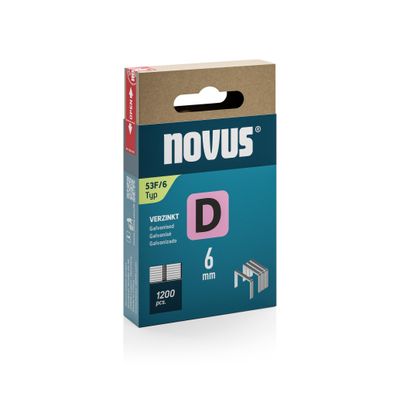 Novus Flachdrahtklammern Typ 53F/6 1.200 Stück, Schenkellänge 6 mm