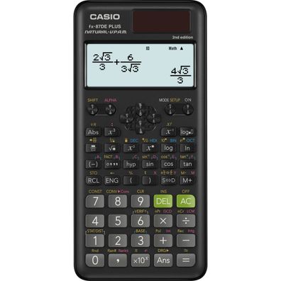 Casio Schulrechner, FX-87 DE PLUS-2 502 Funktionen, Solar/Batterie