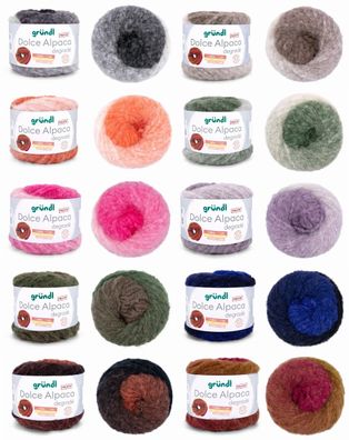 100g Gründl Dolce Alpaca Degradé Wolle Garn zum Stricken Häkeln GP 199,00€/1kg