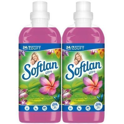Softlan Paradise Kollektion Weichspüler 2x650 ml