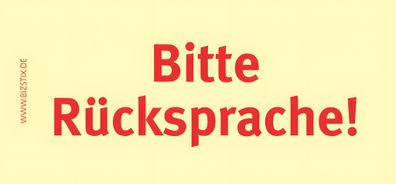 Bizstix Haftnotizen "Bitte Rücksprache" - 75 x 35 mm, 5x 100 Blatt