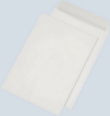 Versandtasche, C4, Papprückwand, ohne Fenster, Haftklebung, weiß, 120g