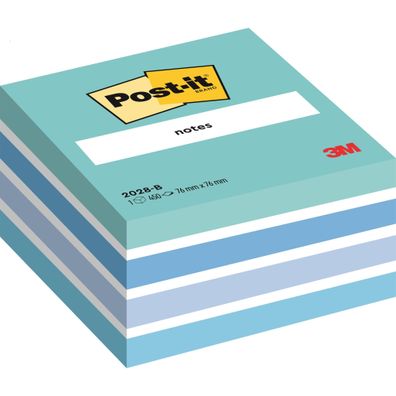 Post-it Haftnotiz-Würfel - 76 x 76 mm, pastellblau