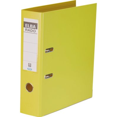 ELBA Ordner "rado plast" A4, PVC, Rückenbreite 8 cm, gelb