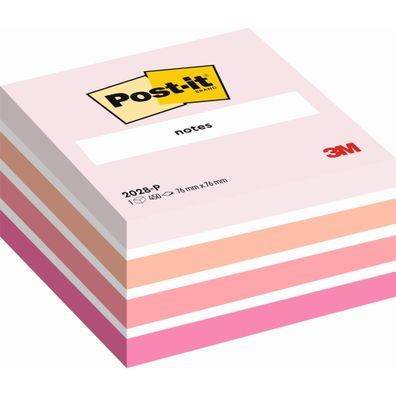 Post-it Haftnotiz-Würfel - 76 x 76 mm, pastellpink