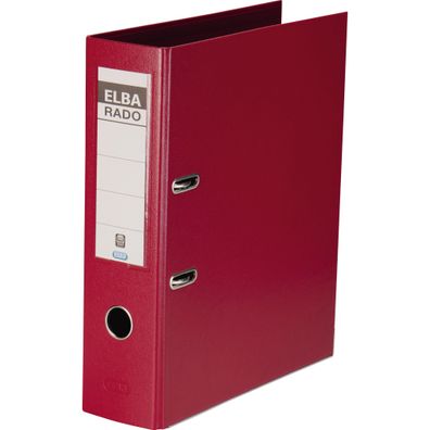 ELBA Ordner "rado plast" A4, PVC, Rückenbreite 8 cm, rot