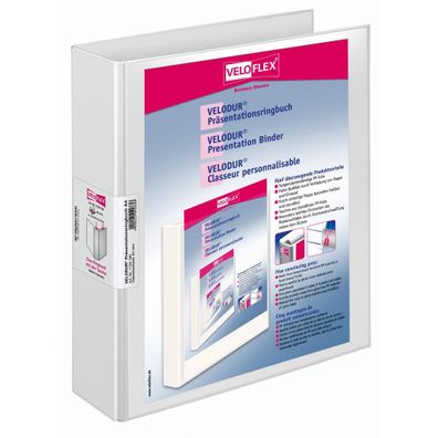 Veloflex Präsentationsringbuch Velodur A4 2-D-Ring-Mechanik 40 mm