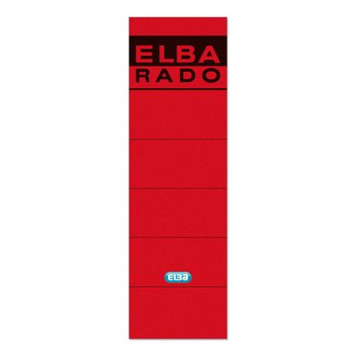 ELBA Ordner-Rückenschild "rado" kurz, 8 cm, rot, 10 Schildern
