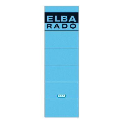 ELBA Ordner-Rückenschild "rado" kurz, 8 cm, blau, 10 Schildern